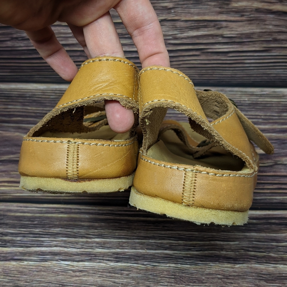 Cougar Clapton Leather Cognac Buckle Sandals sz 12 - Picture 6 of 8